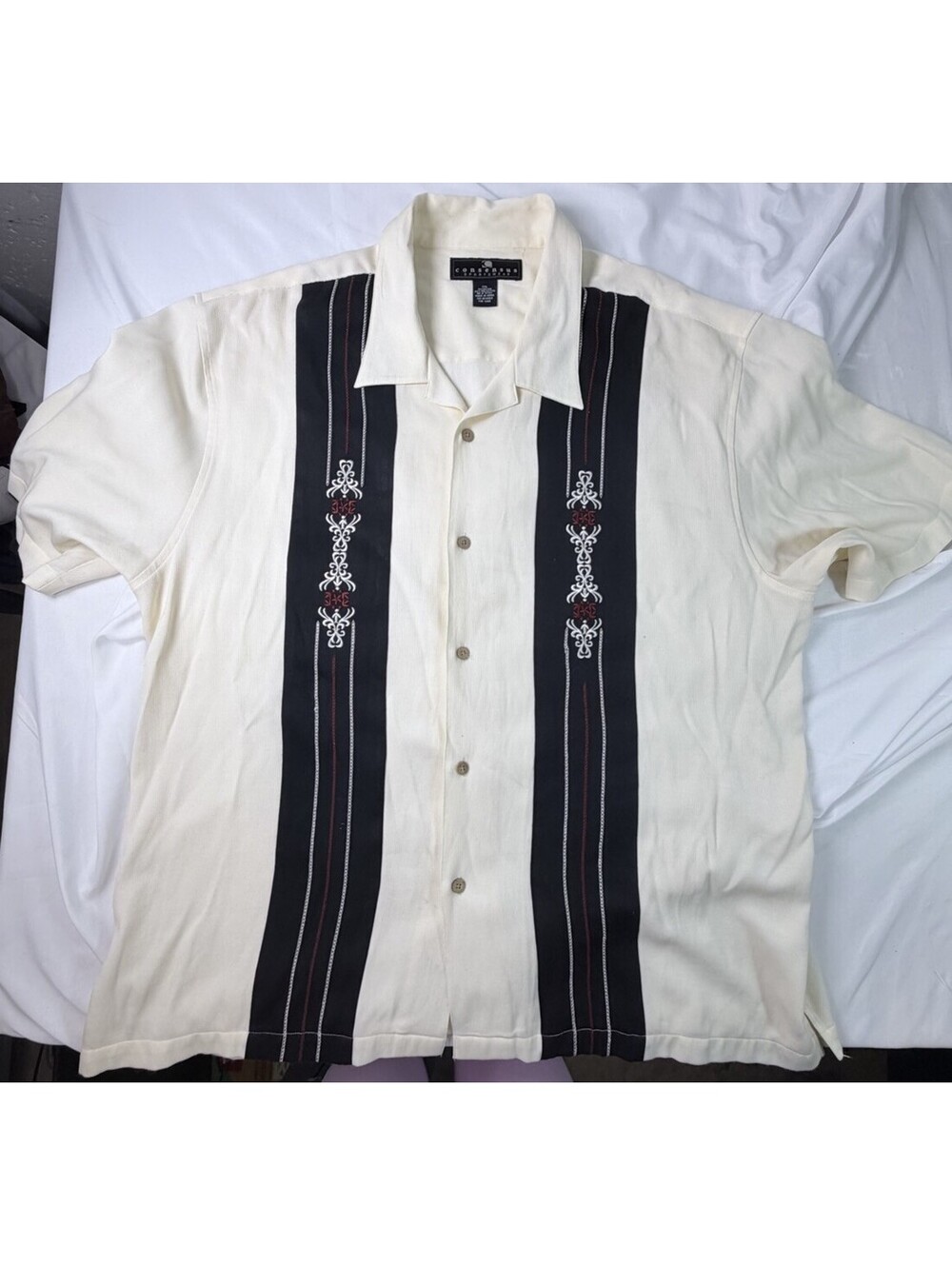 Consensus Classics Shirt Mens 2x Xxl Casual Button Up Short Sleeve Vintage